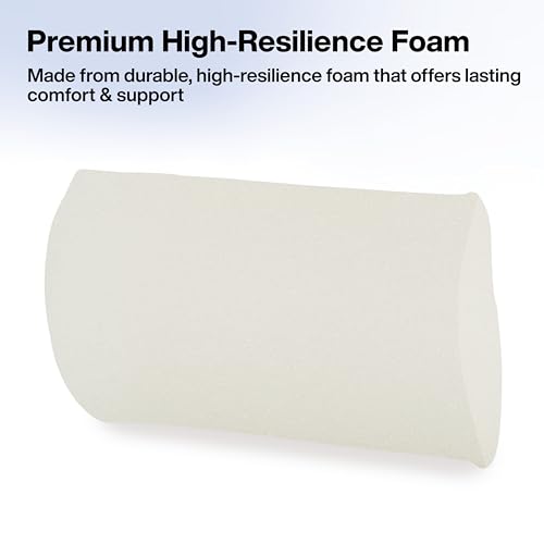 FOVERA Lumbar Support Roll for Back Pain Relief - Versatile Cushion for Office, Car, and Travel with Adjustable Strap, Provides Ideal Lumbar, Back Support & Posture Correction (Slim)