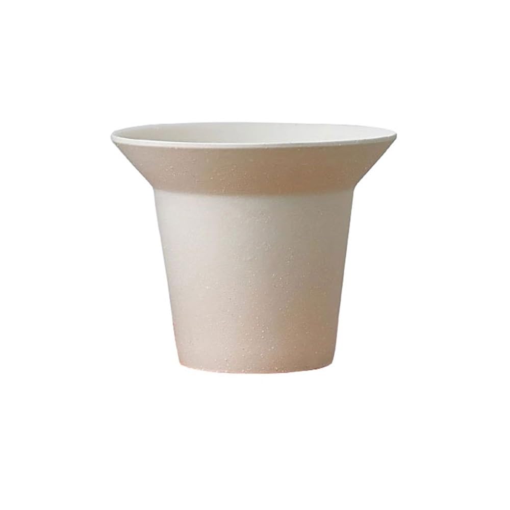 LIBANGRONG-888 Plant Pots Beige Round Flower Pot, with Drainage Hole Desktop Ceramics Plant, for Windowsill Bedroom Living Room Garden Flower Planter Pot