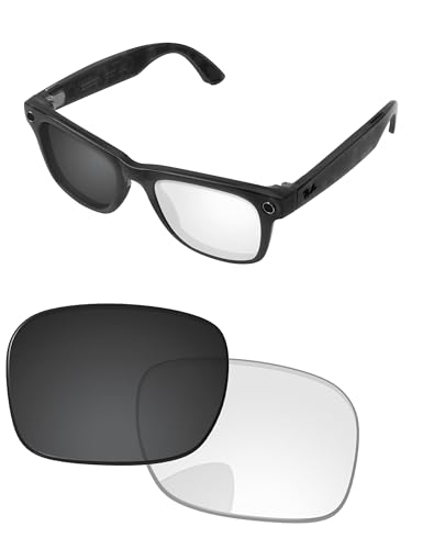 Image of Replacement Lenses for Ray-Ban Meta Wayfarer RW4006 & RW4012 50mm AI Glasses - Photochromic, Anti Blue Light Lens