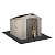 Meitola Outdoor Storage Shed Mat?Waterproof and Dustproof Outdoor Carport Mat—Backing Prevents Liquid Penetration?Soft Material, Patio Furniture Mat?Non-Slip ?Washable ,Black (8' x 8')