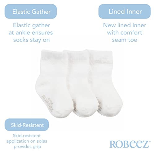 Robeez Girl's Baby, Infant, Toddler Soft Cotton Non-Slip Socks/Kickproof Seamless Design (3 Pack)2