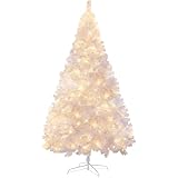 Lulu Home 6FT Christmas Tree, Artificial Christmas Tree with RC 300 LEDs Warm White &...