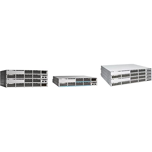 Cisco Catalyst c9300-48t-a Managed L2/L3 Gigabit Ethernet (10/100/1000 Gigabit Ethernet Switch – (Networks Network Switch Managed L2/L3, Grey) (10/100/1000) Assembly, Full Duplex, Grid)