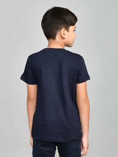 Image of Lux Cozi Printed Round Neck Half Sleeve Cotton T-Shirt for Boys | Prints May Vary |