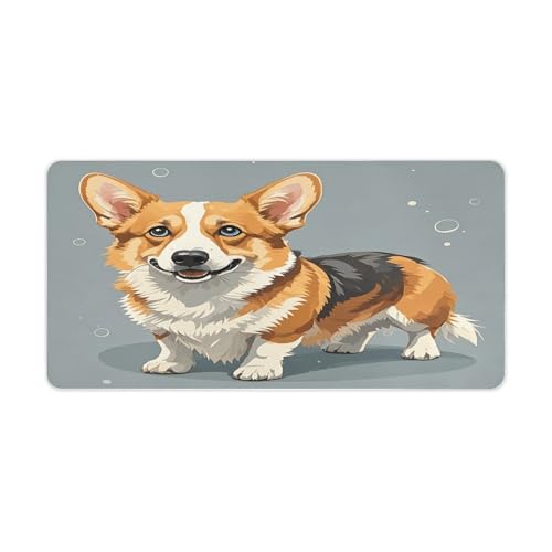 Corgi Pattern Desk Pad Large 30x60 cm Mouse Pad miniatura 1