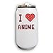 'I Love Anime Kawaii' urocze serce błyszczący termos na napoje termos