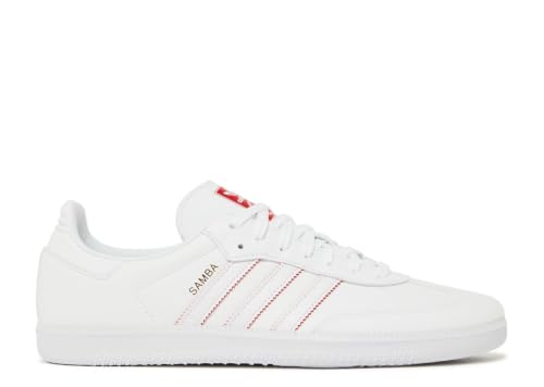 Image of adidas Samba Vegan Mens Shoe, Cloud White /Core Black /Gold Metallic, Size 13