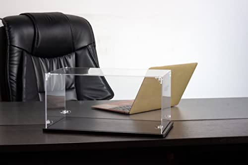 Gemutlich Acrylic Display Case 3mm Thickness Inner 15 x 8 x 7 Inches, Solid Wooden Base Dustproof Clear Display Box Showcase for Lego Cars Diecast Model Cars 10295 10300 42123 21317 10290 21328 10282