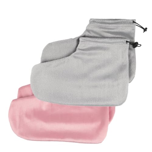 FOMIYES Pink Foot Covers 2 Pair Thermal Massage Made of Cotton for Beauty Salons