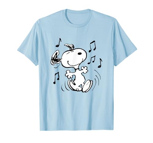 Peanuts - Snoopy Dancing T-Shirt, Unisex, Kurzarm, Blau, S