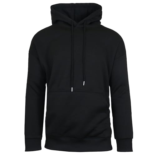 Galaxy by Harvic Men's Sherpa Lined Pullover Hoodie Sweatshirt (S-2XL)