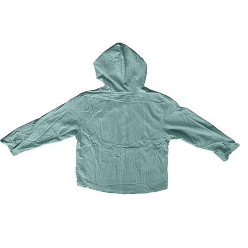 Mens Button Up Hoodies Cotton Linen Long Sleeve Lightweight Summer Sun Protection Hooded Beach Shirts3