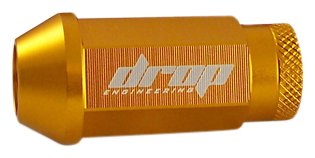 Drop Engineering ALG-GD-15 Gold Aluminum Lug Nut (M12 x 1.5 Thread Size) - Set of 16
