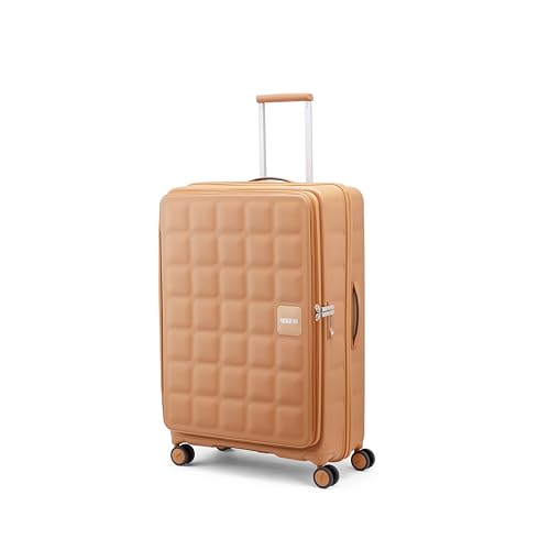 Image of American Tourister Bitbloc | Check-in Trolley Bag (79.5 cm) | 106 Ltrs | 360 8 Wheel Spinner | Hard Case | Recessed TSA Lock | 3 Years Global Warranty | Summer Sand