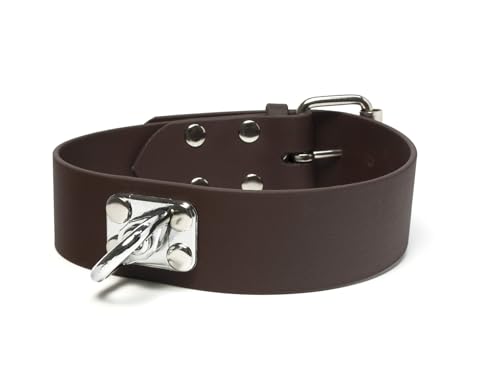 Mystique® Biothane Schweisshalsband 38mm braun 55-65cm