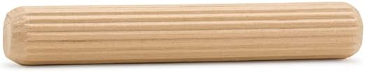 Wooden Dowel Pins 3 x 3/8 inch, Pack of 50 Fluted Dowel Joints for Woodworking, Furniture and Crafts, by Woodpeckers