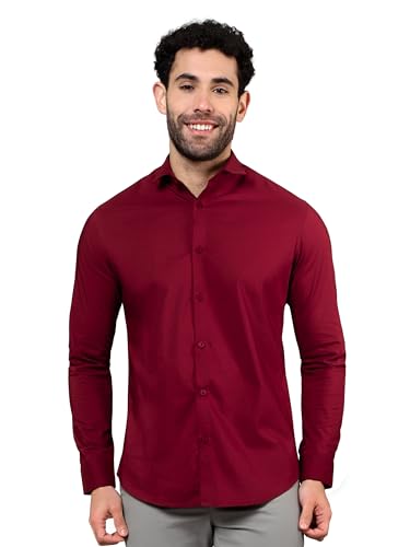 Image of Beyoung Cotton Plain Regular Fit Shirt for Men | Full Sleeve | Formal Shirt | Classic Collar Cotton
