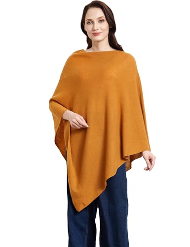 Soft Cashmere Blend Knitted Poncho for Women Wayfarer Travel Luxurious Dress Versatile Lightweight