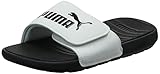 PUMA mens Cool Cat Hook Loop Slide Sandal, Puma Black-puma White-puma Black, 10 US