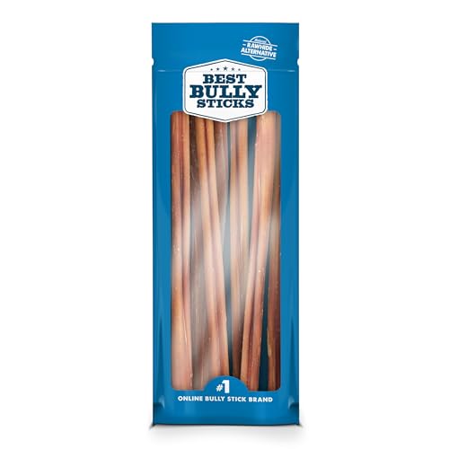 Best Bully Sticks 12 Inch Bully Sticks - 8 oz (Pack of 1) - Natural Grass-Fed, Grain and Rawhide Free, Perfect for Medium or Large Canines