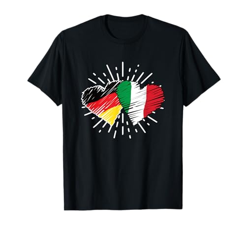 Deutschland Italien Freundschaft Herz Deutsch Italienisch T-Shirt