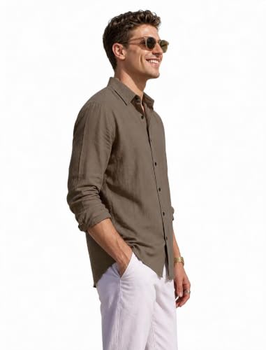Image of NexaFlair Man's Casual | Formal | Linen| Cotton | Regular Wear Collared | Fit Shirt for Men