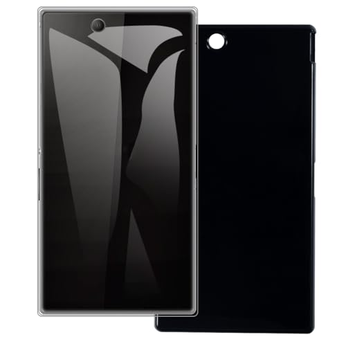 UOGNADGD 2-Pack TPU Case Compatible with Sony Xperia Z Ultra XL39H Phone Cover - Shockproof Flexible Protective Accessories with Precise Cutouts (Clear+Black)