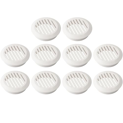 cyclingcolors 10x Grille de ventilation aération ronde plastique diamètre encastrement 50mm...