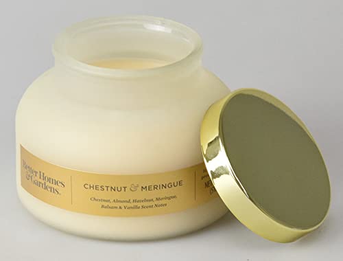 Betterhomes&Gardens Better Homes And Gardens 18Oz Scented Candle, Chestnut And Merengue, 2-Pack Gold Metal Lid,, Golden Yellow, 18Oz (501G) X 2 [Excluding Glass Jar Weight] #TOP3