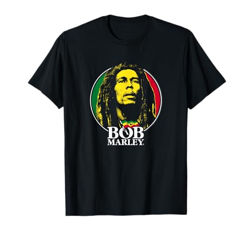 Bob Marley Logo Badge Reggae Musique par Rock Off T-Shirt