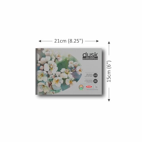 Image of Anupam Dusk Grey Watercolour Paper Book - Cold Pressed - Wiro Bound - 225 GSM - 15 Sheets - A5