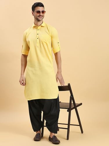Image of Rajubhai Hargovindas Men's Festive Cotton Pathani Kurta