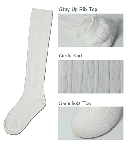 Girls‘ Knee High Socks,Kids School Uniform Long Socks for both Boys&Girls 3 Pack3
