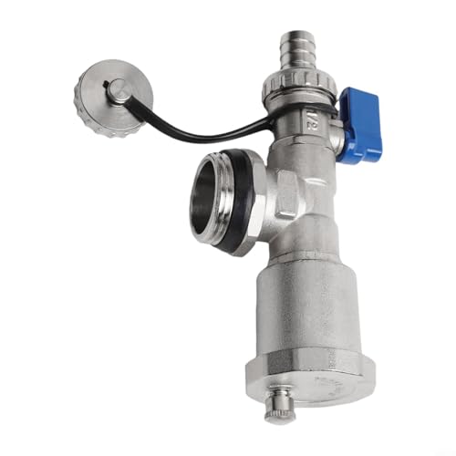 Sistema de calefacción Optimizer G1 DN25 Distribuidor de latón con purga automática y grifos de drenaje rápido (azul)