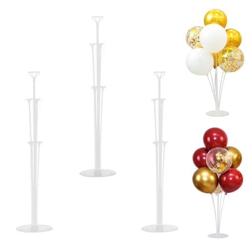 NUWIQ 3 Pièces Arbre de Ballon, Support pour Ballon, Support de Ballon Table, pour les Décorations de Fêtes, de Mariages et D'anniversaires