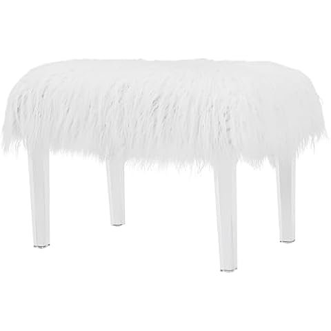 New Pacific Direct Scarlett Faux Fur Stool Cover