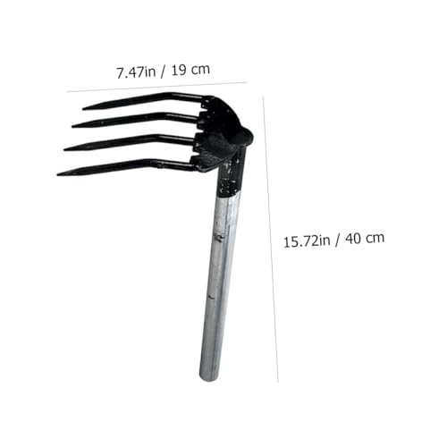 BESPORTBLE 2個 四齒花生耙 ガーデンレーキ 軽量コンパクト 土壌緩和用熊手 園芸作業に 土耕す 野菜花植え用 ランダムカラー ランダムカラー