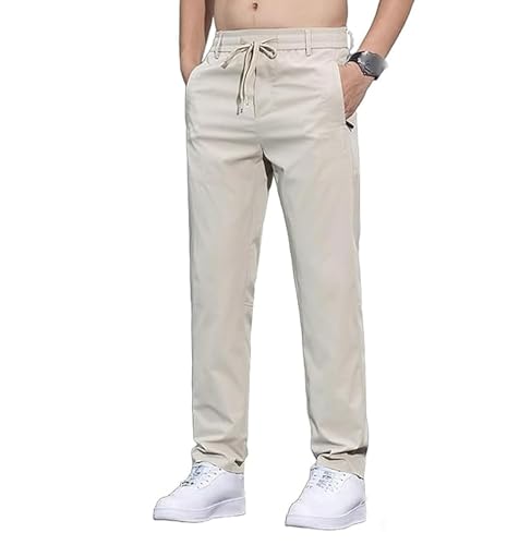 Ice Silk Mesh Panel Casual Pants, Mesh Trousers for Men Over 55, Quick-Drying and Breathable