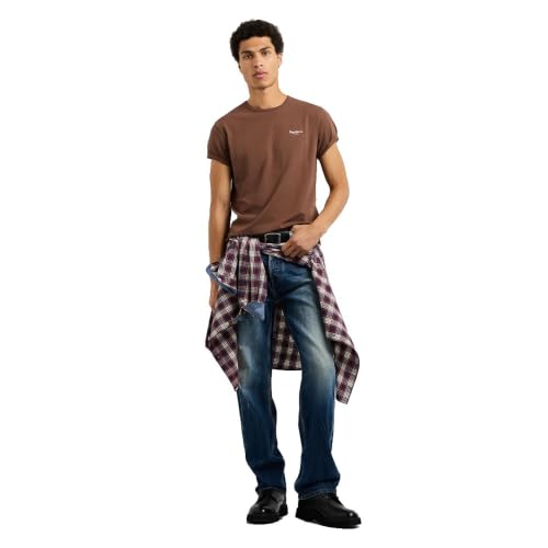 Pepe Jeans Original Basic 3N T-Shirt für Herren, Braun, Größe M – Ansicht 3