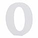 BestPysanky Courier Font White Color Wooden Number 0 (6 Inches)