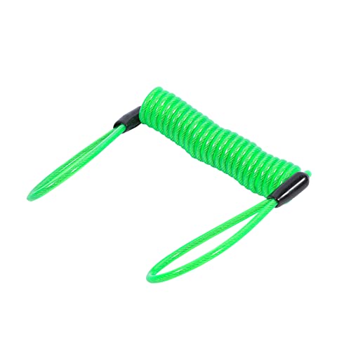 Disc Lock Motorcycle Cable Bike Alarm Disc Lock Security Steel Wire Reminder Cable For Scooter Motorcycle Motorbike Vehicle Baggage Helmet Lock (Fluorescent Green)