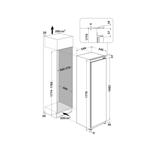 Congélateur Vertical Encastrable Whirlpool WHSD18F083C1 P - vue 7