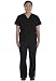 Vital Threads Men and Women Scrubs Set Top and Drawstring Pant, VT505C, S, Black
