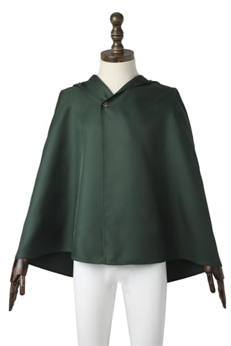 Disfraz de Eren Yeager para hombre talla L con capa verde y cinturones 4