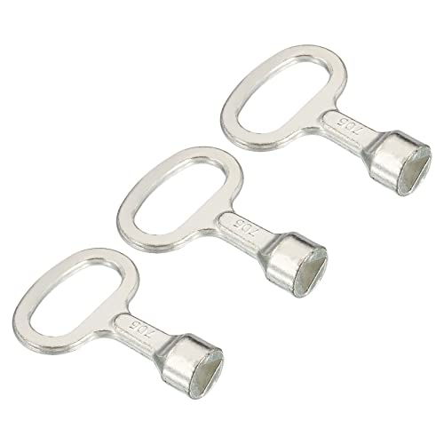 Patikil Triangle Socket Spanner Key, 3 Pack Electrical Cabinet Gas Water Meter Switch Key For 0.51"X0.39" Triangular Panel Lock, Silver #TOP19