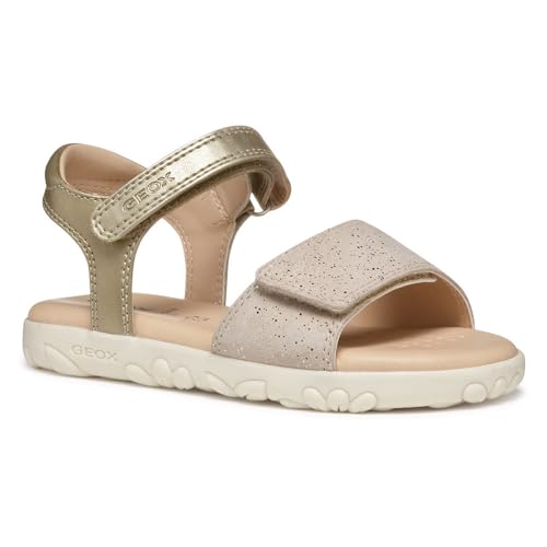 Geox J SANDAL HAITI GIRL, Sandale fille, Lt Gold,