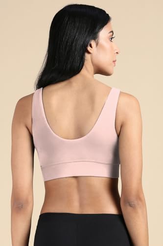 Image of &Circus PureSoft Padded Bra for Women | Non Wired Bra for Women with Insertable Pads | Plunge Bralette for Active & Lounge Wear