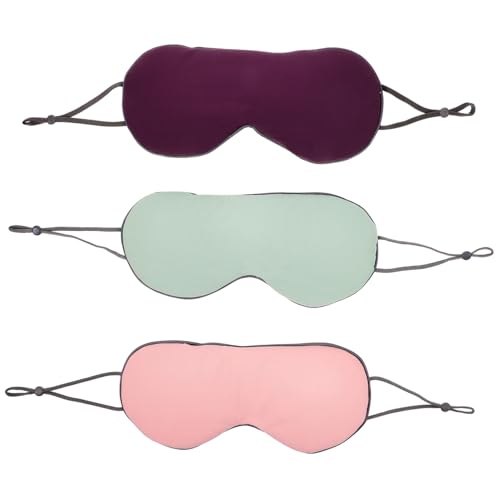 SOESFOUFU 3個 目隠し 男性のための眠っている目 パッチ 用スリープマスク アイシャドウ 寝る のそみ eye mask 眼帯 スリーピングアイシェード アイシェードマスク ポリエステル
