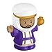 Replacement Part for Fisher-Price Little People Nativity Set - HMX70 ~ Wiseman Wearing a Purple Robe Carrying a Gift for Baby Jesus ~ Works Well with All Little People Sets!