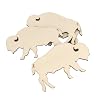 30 Pack 4 Inch Wood Buffalo Bison Cutouts Unfinished Wood Buffalo Bison Crafts Wooden Hanging Ornaments DIY Craft Gift Tags for Home Party Decoration #4